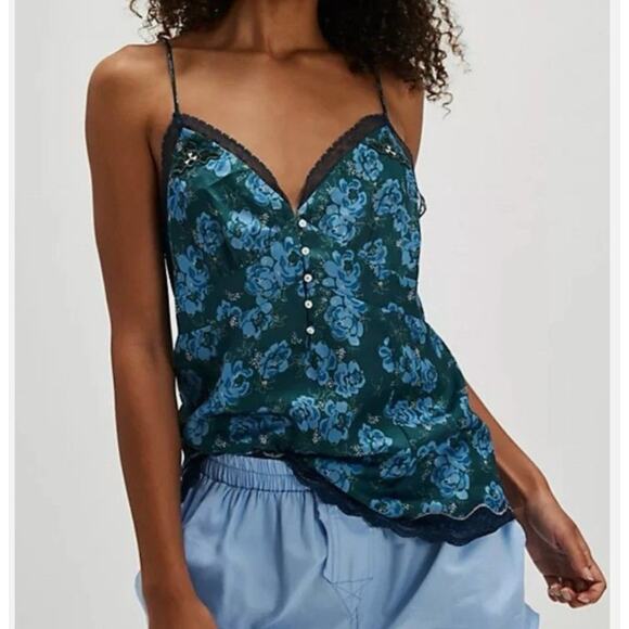 Free people Intimmatley Night Special Embroidered Cami Size Medium NEW - Picture 1 of 6